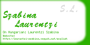 szabina laurentzi business card